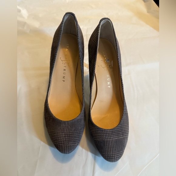 Ivanka Trump Career Office Platform Plaid Gray High Heels Pumps Size 6 - Picture 5 of 9